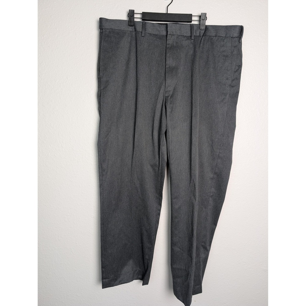 Lands' End Dress Pants Mens 42x31 Gray Traditional Fit Classic Office Slacks
